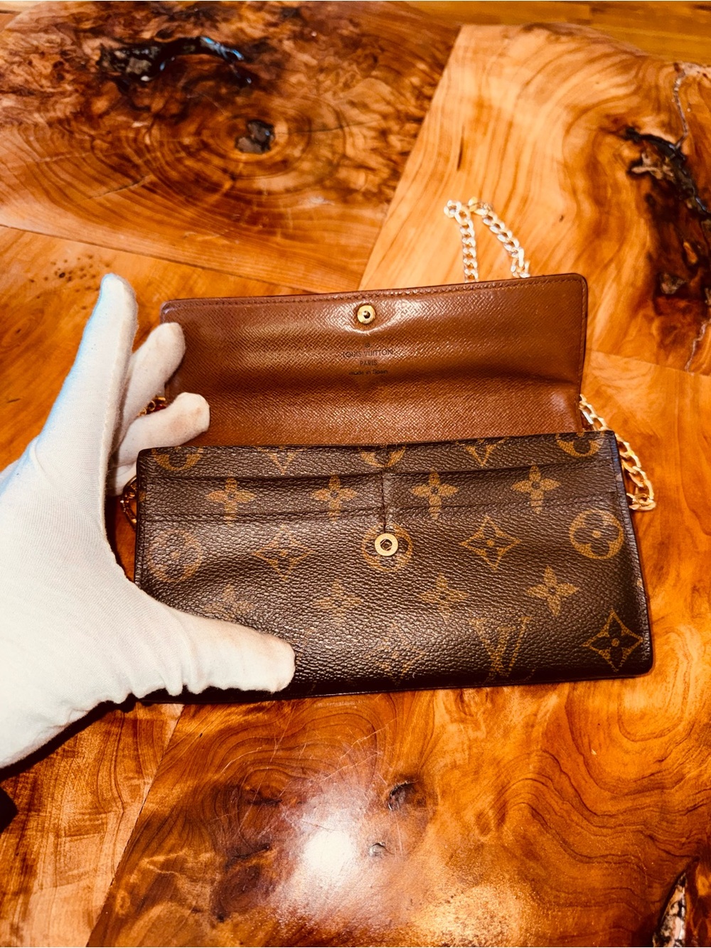 Louis Vuitton monogram vintage Sarah wallet converted Crossbody 2012 - Picture 7 of 14